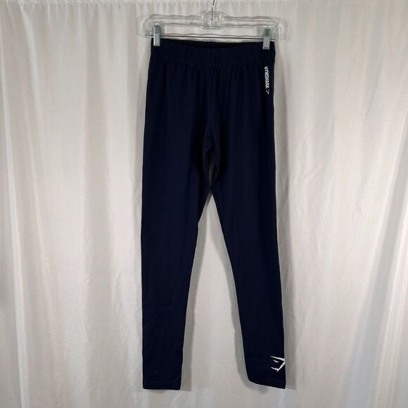 Gymshark Leggings Women's Medium Blue Pull On Elastic Waist Mid Rise - Picture 1 of 7